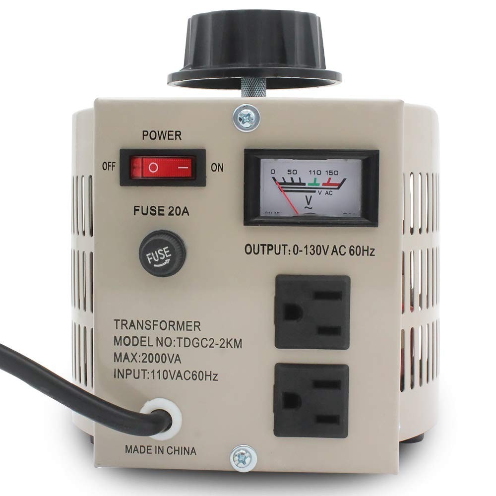 Variable Transformer Variable Voltage Regulator, 0-130V Output, 110V-120V Input,