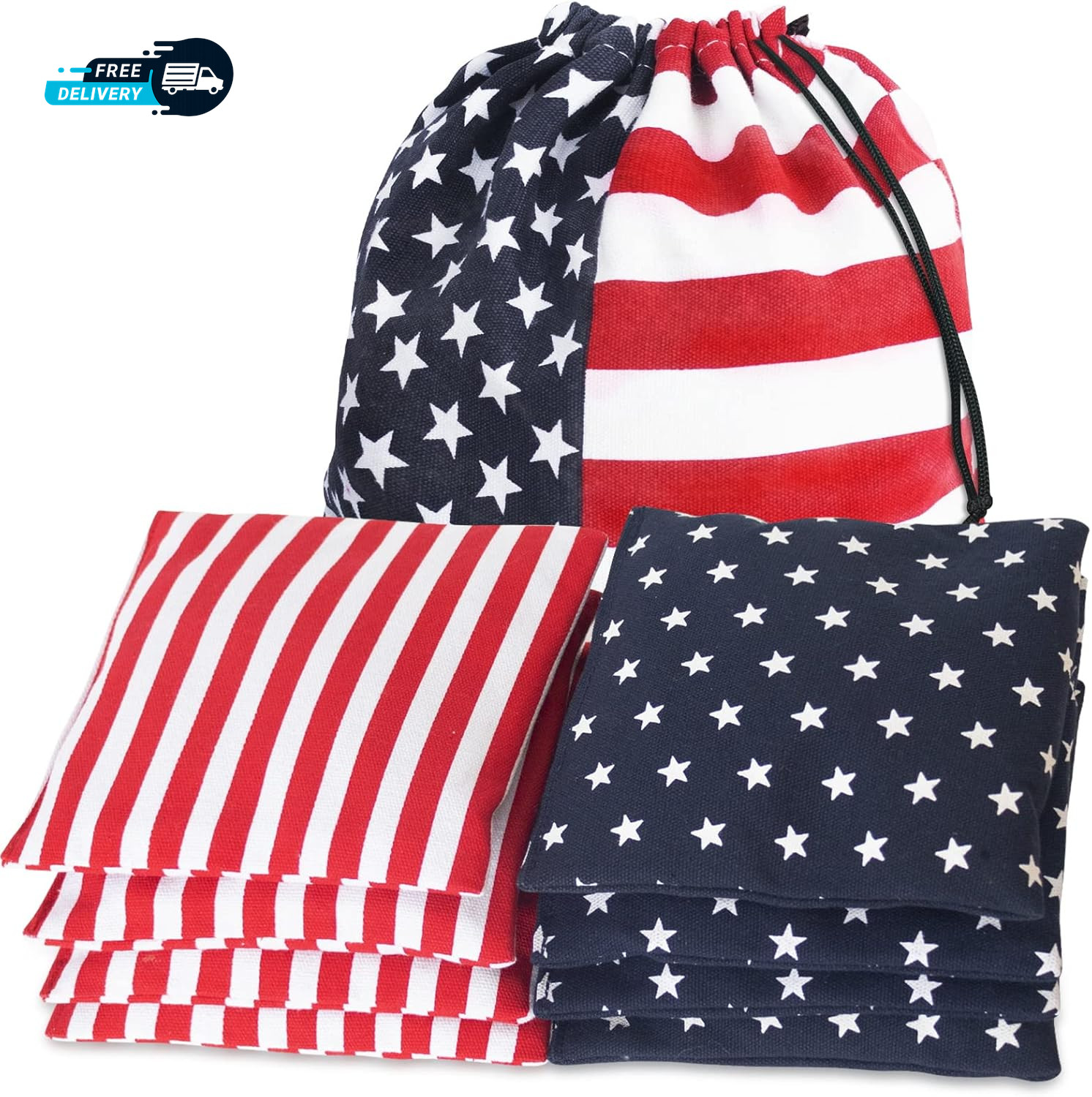 Cornhole Bags Set of 8 - Premium Corn Hole Bean Bags for Tossing - All Weather