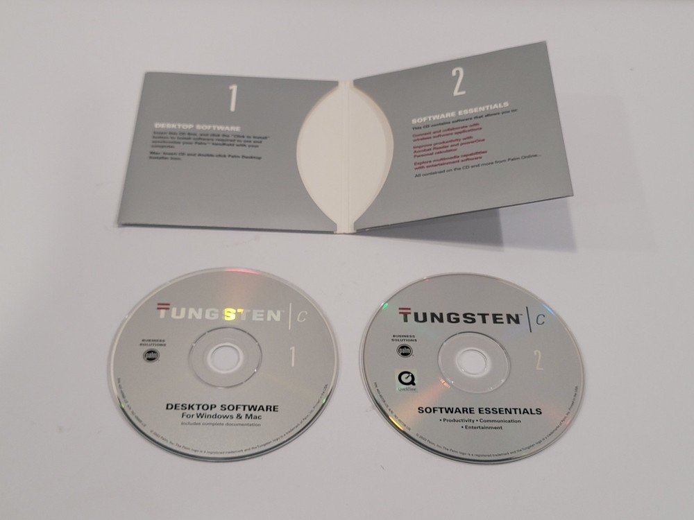 Palm Tungsten Desktop Software & Software Essentials 2 Discs For Windows & Mac