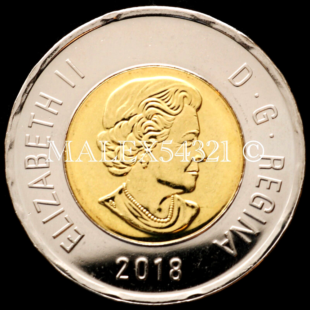 🇨🇦​ CANADA 2018 POLAR BEAR 2 DOLLARS UNCIRCULATED FROM MINT ROLL