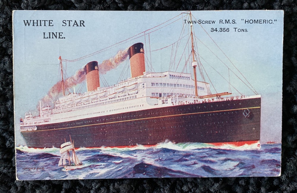 White Star Line Homeric & Baltic Postcards