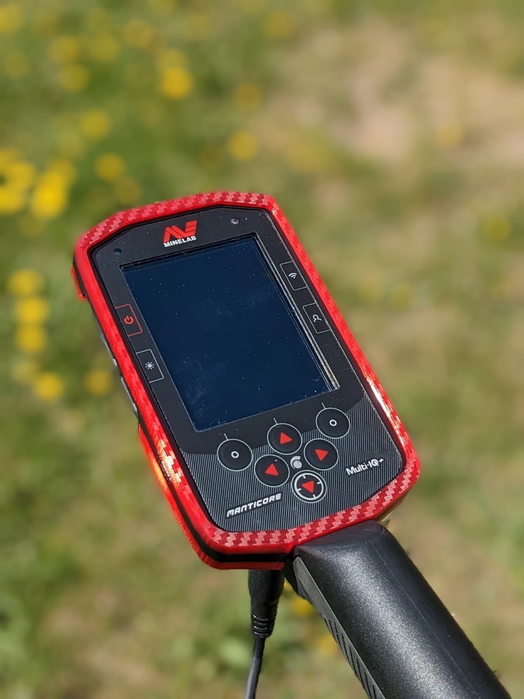 Minelab Manticore Two Tone Red/Black Rubber Protective Control Unit Cover. 