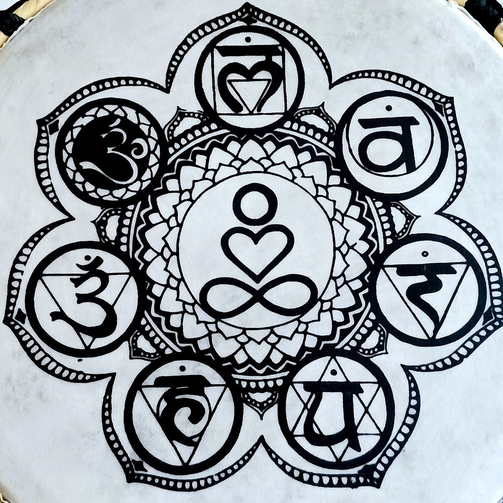 Chakra Shamanic Drum with Stick