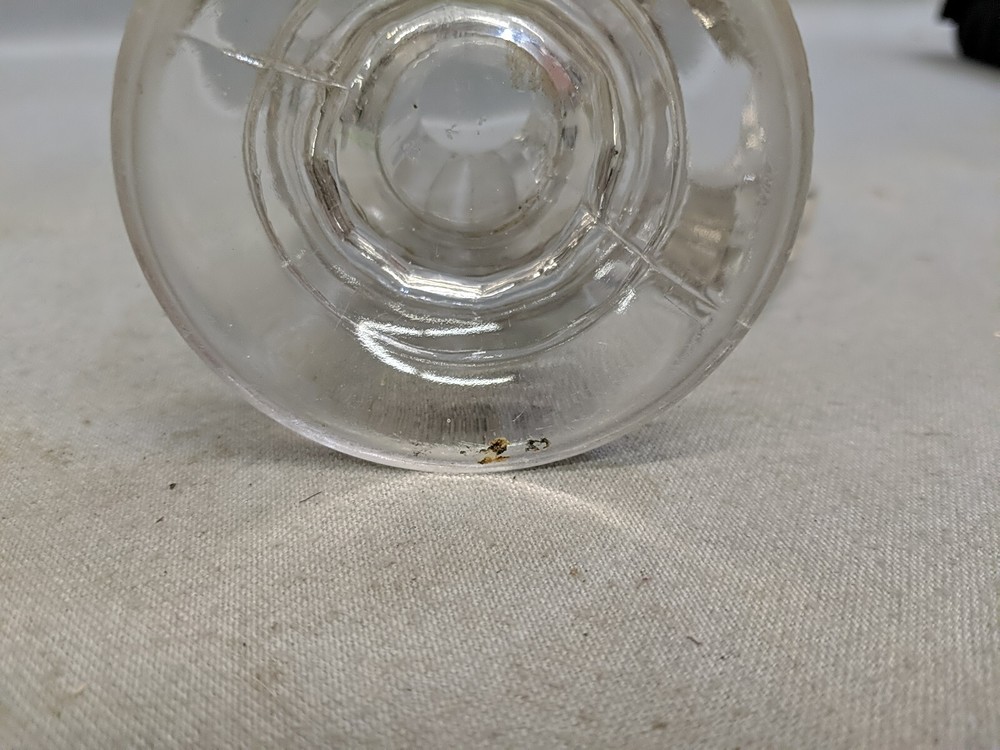 Vintage Clear Glass Ice Lip 6" Pitcher