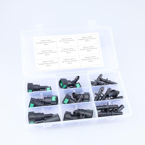 24PCS Assorted Fuel Line SAE 24PCS - Assortment - 6mm Quick Connector Kit