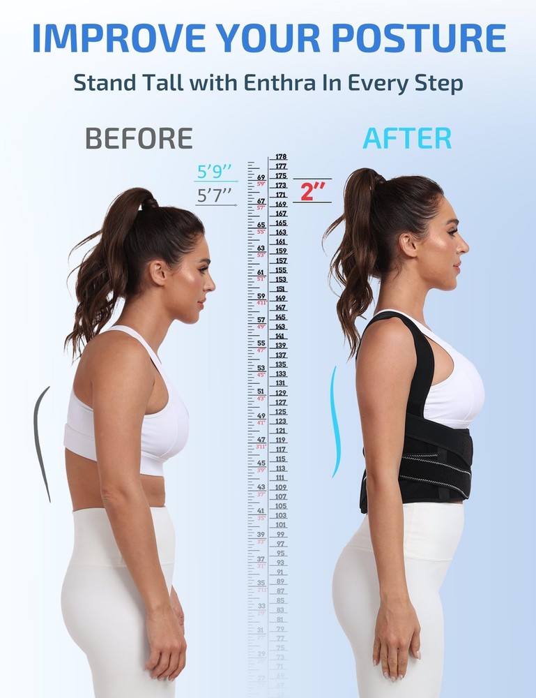 Posture Corrector for Women and Men with Bionic System, Precise Full Back Sup...