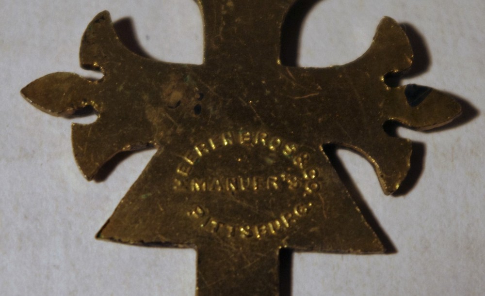 Vintage 1893 Ascalon Commandery - Pittsburgh No. 59 Pin