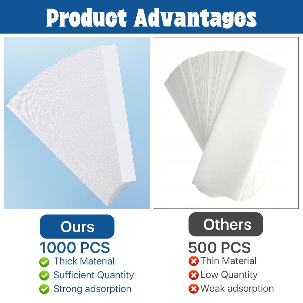 1000Pcs Chromatography Paper Strips, 6.3 X 0.79 Inch Experiments Filter Papers,