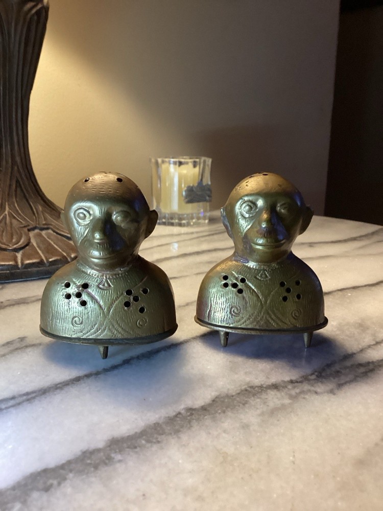 Vintage Brass Monkey Incense Burners (2)