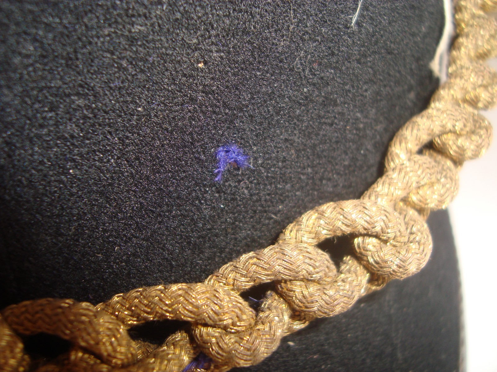 Rare Original 1880's ? Military Officer Dress Hat HDD No. 3 Trustee Cross Rifles