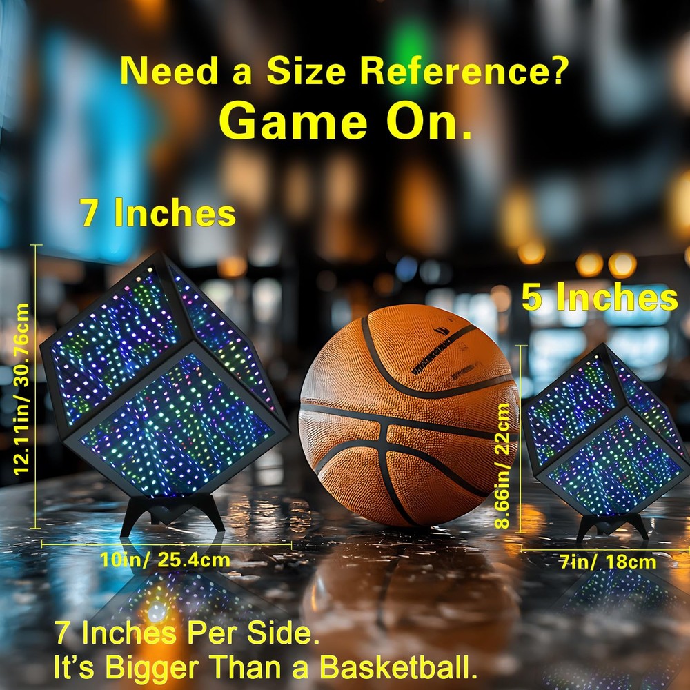 RGB Infinity Hyper Cube Light with APP Control - Smart Infinity Mirror Night ...