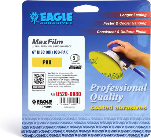 Eagle Abrasives 6” MaxFilm S-Tack Discs