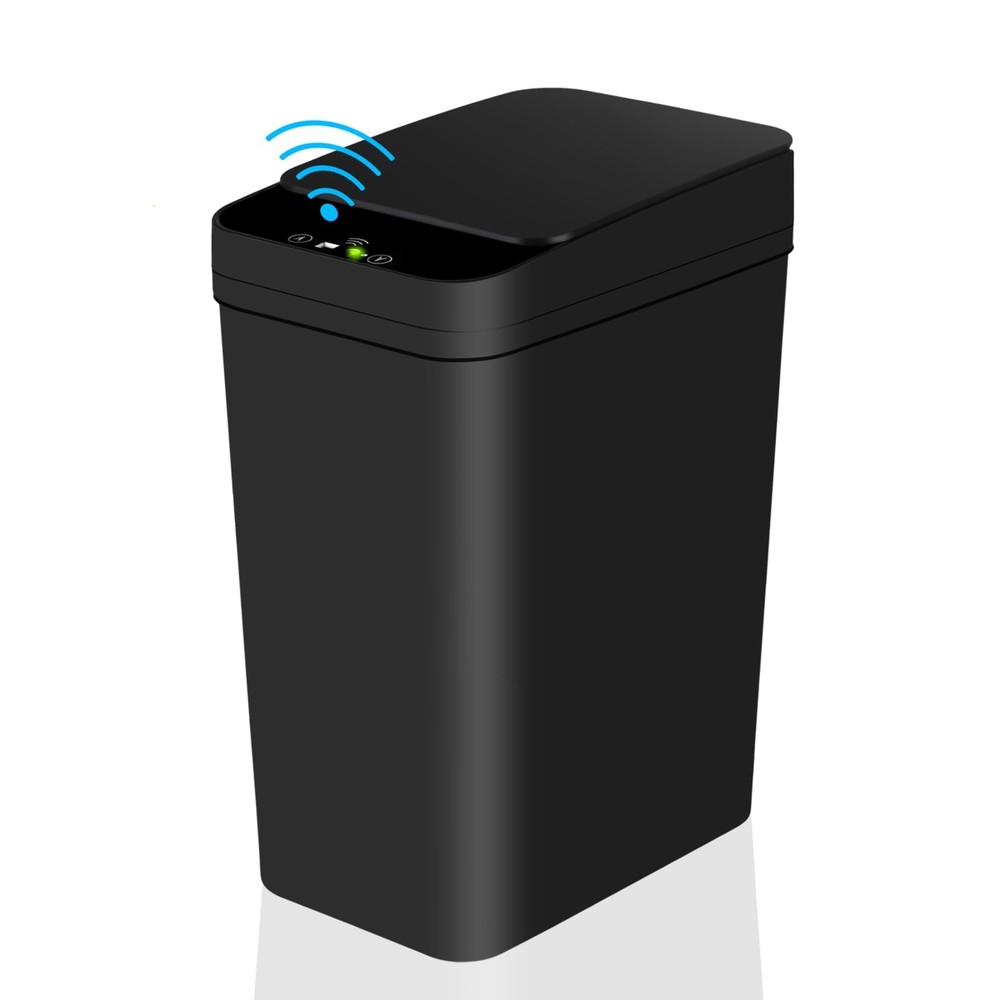 Anborry Bathroom Touchless Trash Can 2.2 Gallon Smart Black