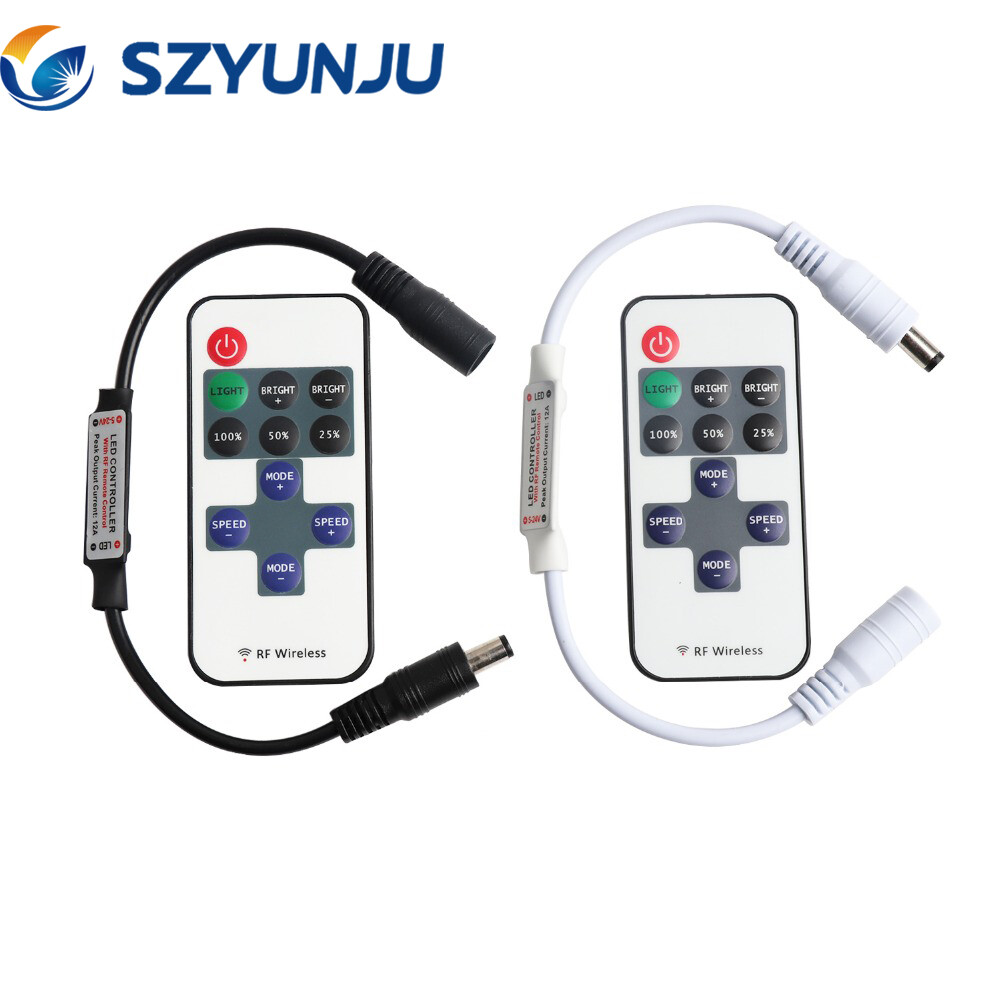DC 5V-24V Mini RF Wireless Remote 11 Keys Led Dimmer Controller For Single Color
