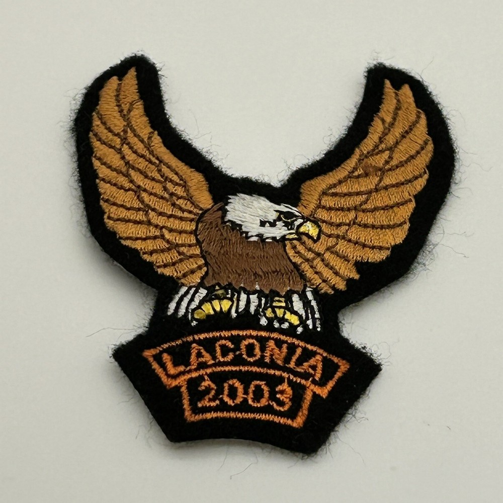 Harley Davidson Eagle Patch Laconia 2003 3.0"x2.0" vest jacket patch NEW