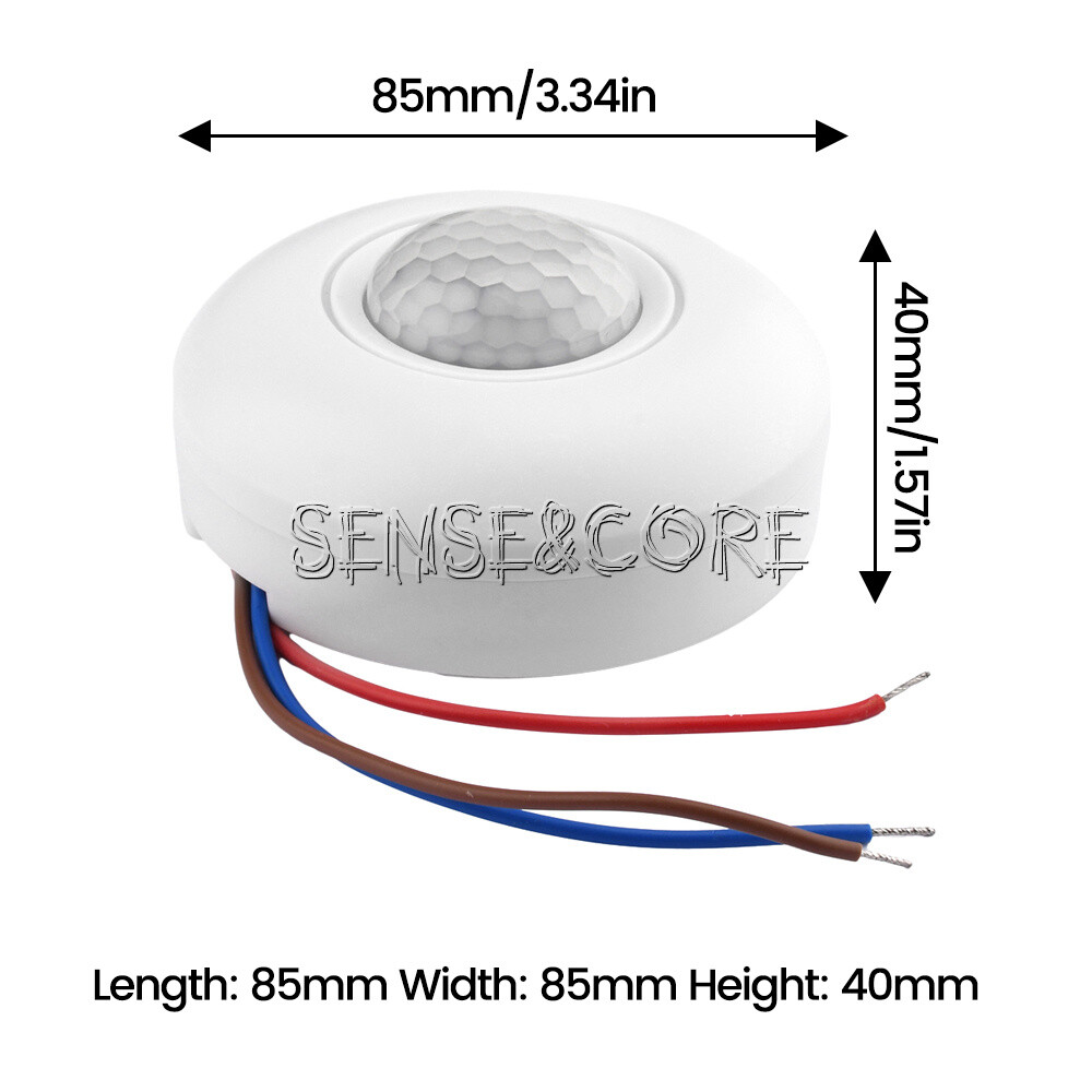 AC85-265V Infrared PIR Motion Induction Sensor Switch For LED Ceiling Light-