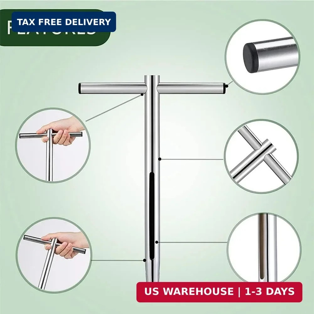 Soil Sample Probe 12 Inch with T Handle, Soil Sampler Tool, Soil Test Kit, Soil