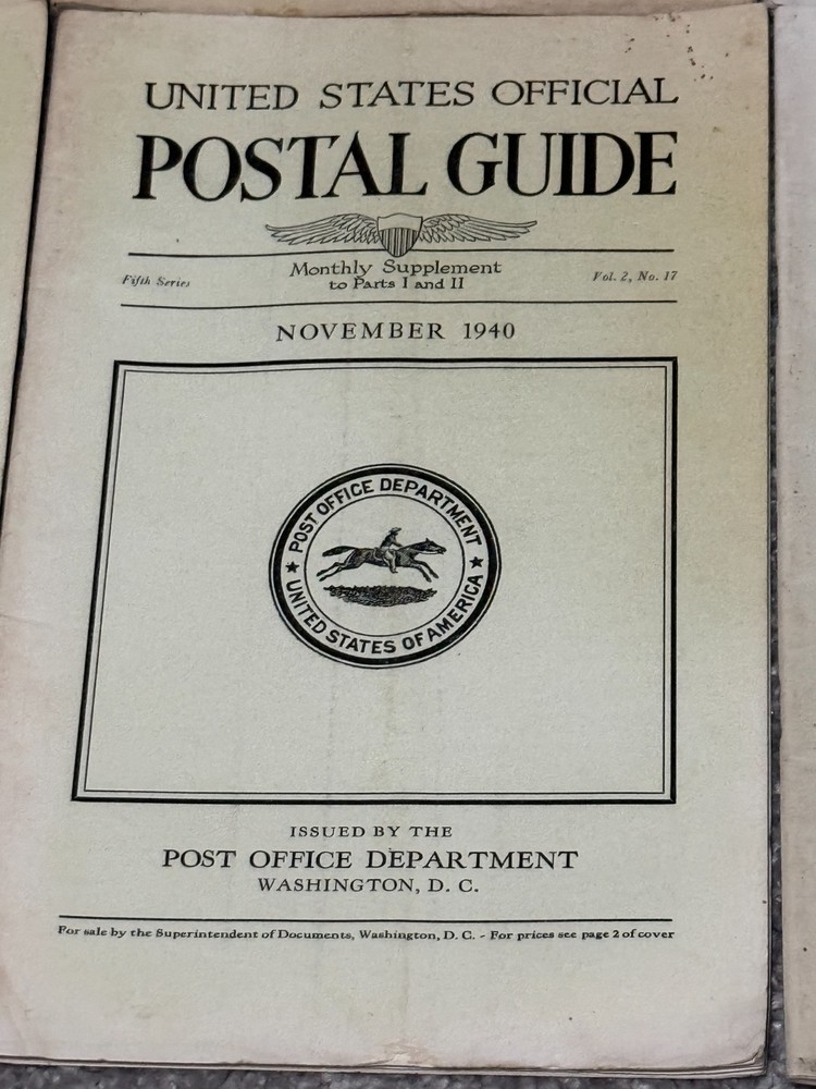 6 United States Official Postal Guides From 1940 Paperback