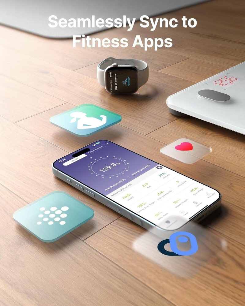 Comprehensive Smart Scale with Sync App - Health Tracking Revolutionized