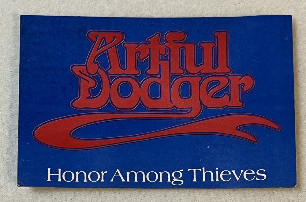 Vintage 1976 Artful Dodger Honor Among Thieves Promotional Sticker