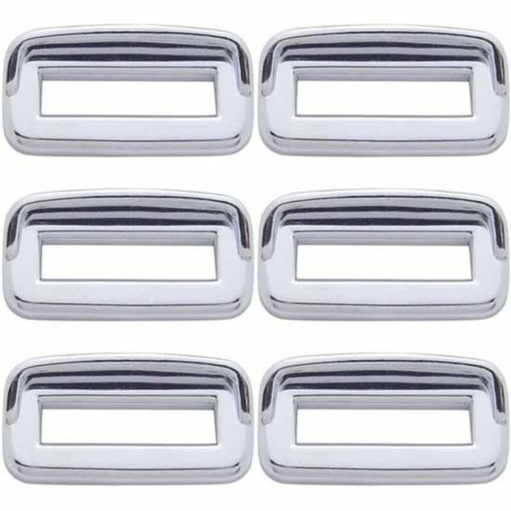 Chrome Switch Trim W/ Visor For Peterbilt - 6 Pack