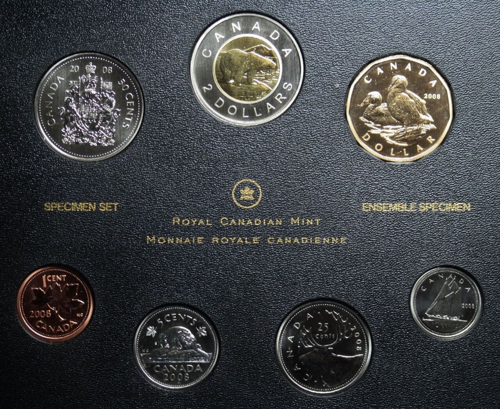 2008 CANADA SPECIMEN SET - COMMON EIDER DOLLAR