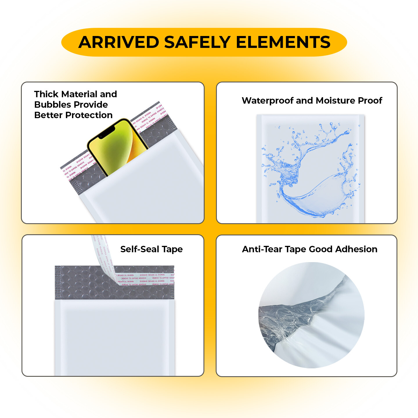 1-500 Poly Bubble Mailers Padded Envelopes Shipping Mailing Bags ANY SIZE