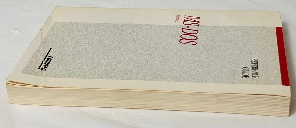 MS-DOS Version 5 Reference Guide Compaq Vintage Softcover User Manual PC DOS VG