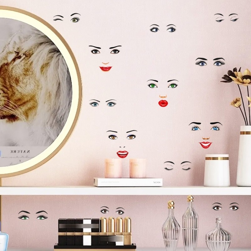 2 Sheets Decorative Sticker Facials Sticker Face Expression Sticker for Books