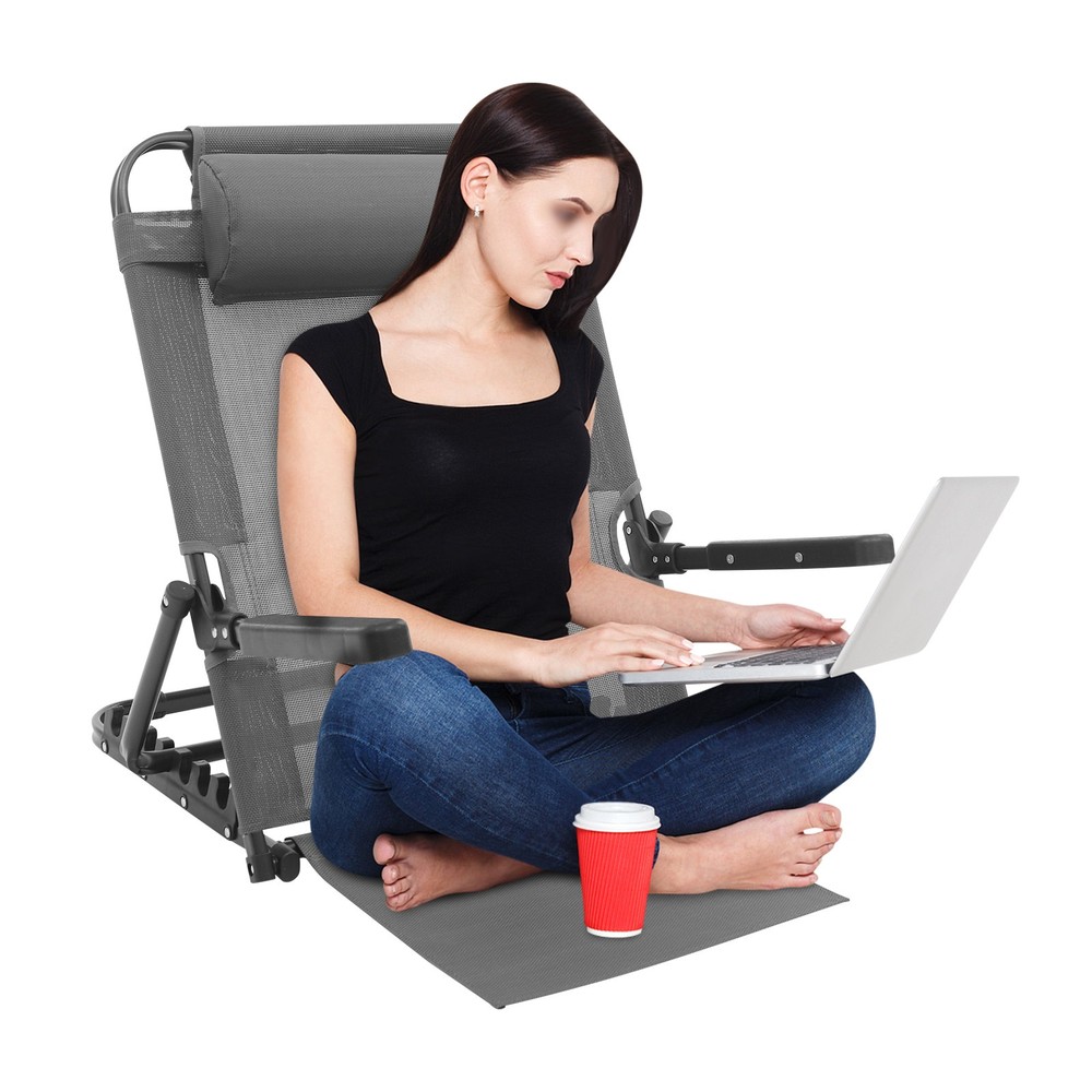 Lifting Bed Backrest Folding 40-90° Adjustable Sit up Back Rest with Armrest US