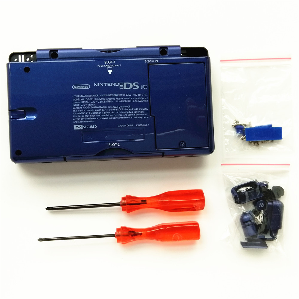 Replacement Blue Housing Shell Case Kit for DS Lite, NDSL DSL Casing Repair Part
