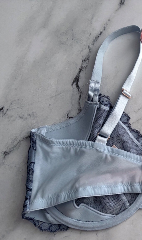 Victoria's Secret Bra Dream Angels Blue Unlined Uplift w/ Sling Boho Floral