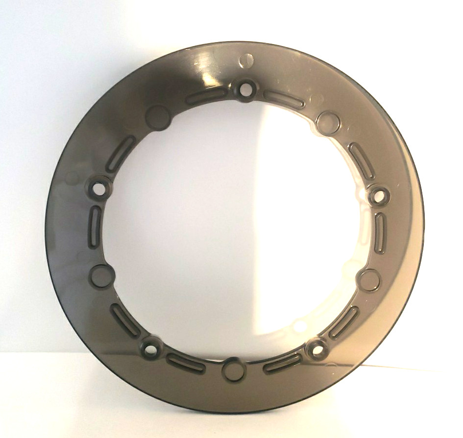Black Plastic Bicycle Chainring Bash Guard Protector 5 Holes & Screws NOS