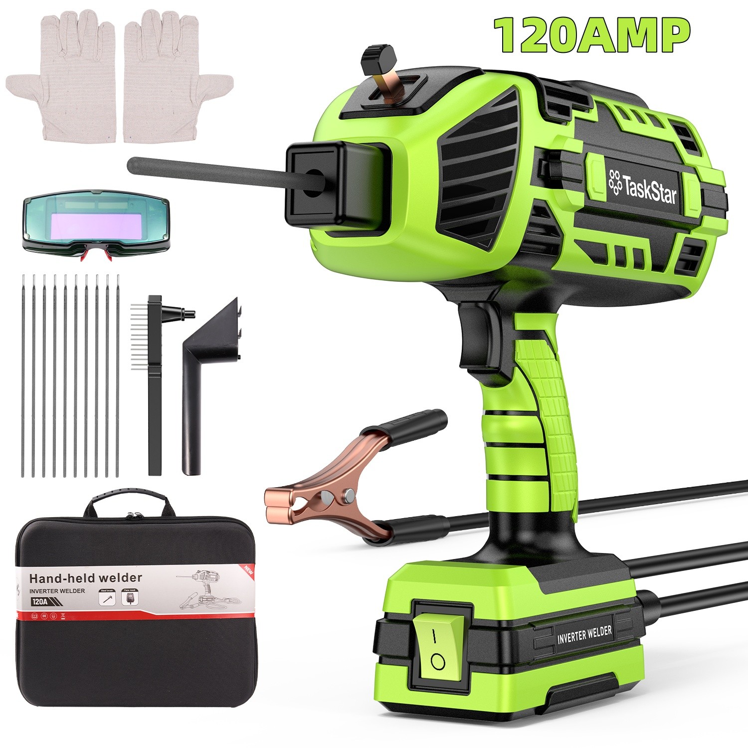 TaskStar Handheld Welding Machine 110V 20-150Amp Portable ARC Welder Gun