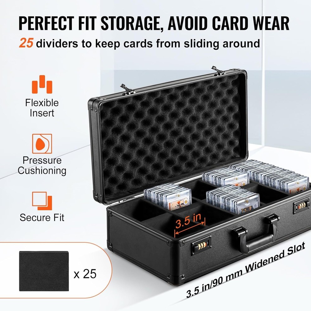 162 PSA Graded Card Storage Box 5 Slot Case with Combination Lock