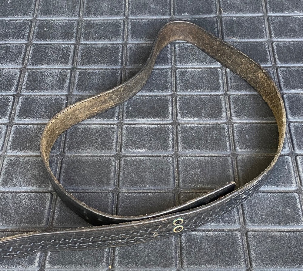 Black Leather Tooled Safariland Tactical Belt