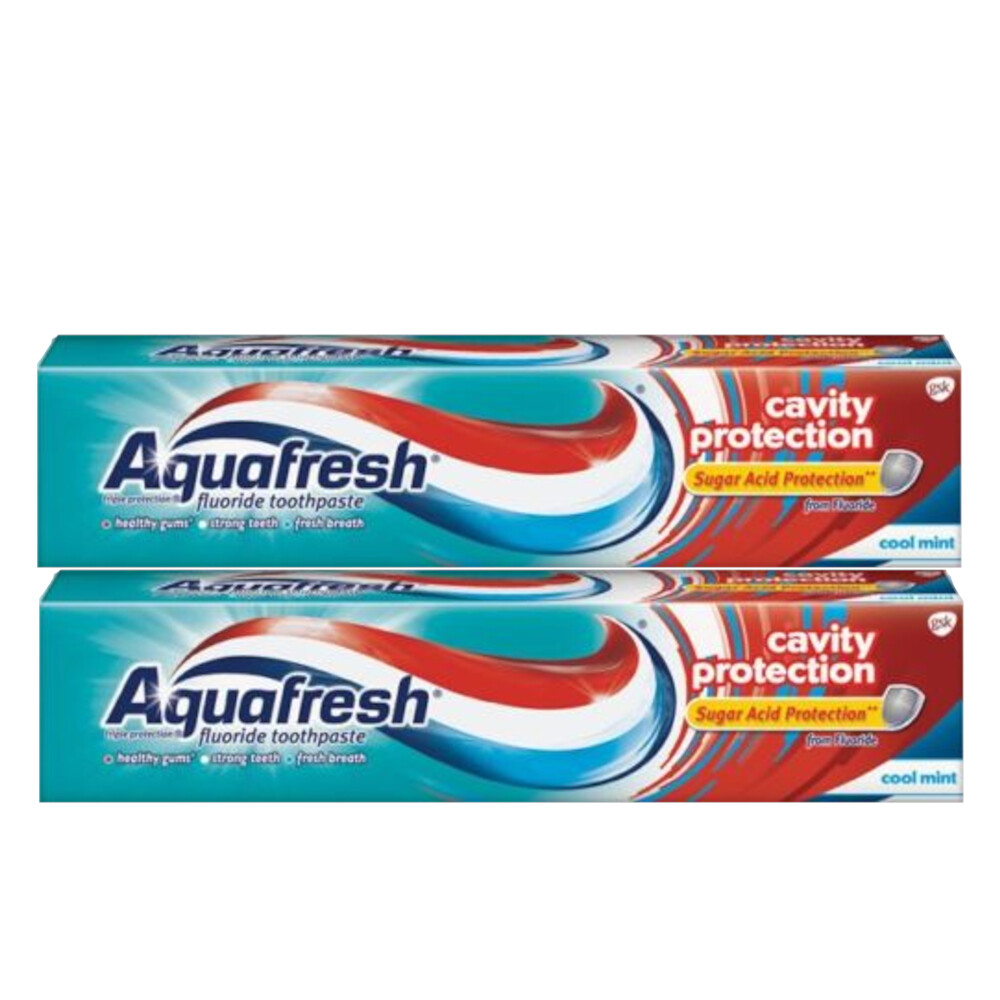 2 Pack Aquafresh Cool Mint Toothpaste Cavity Protection 5.6 Oz Each