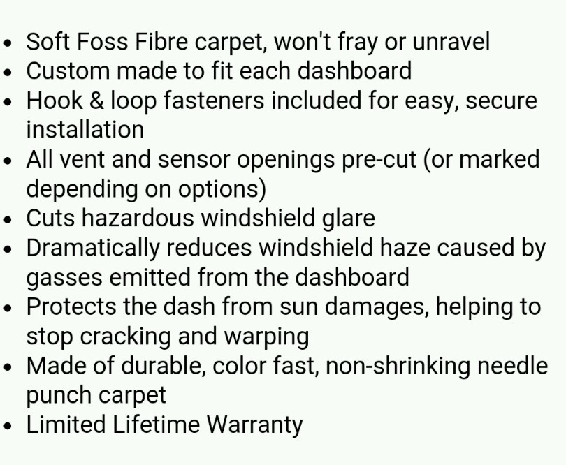 2008-2009-2010-2011-2012-2013-2014 SCION XB DASH COVER BLACK POLYCARPET