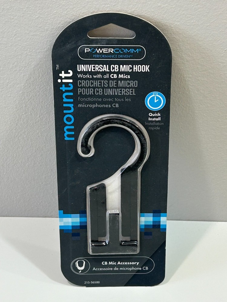 Power Comm Universal Plastic CB Mic Hook, 215-56500.  Free Shipping