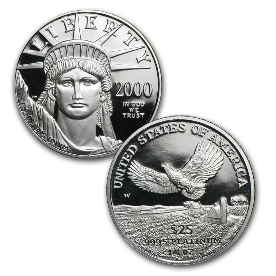 2000-W 4-Coin Proof American Platinum Eagle Set (w/Box & COA)