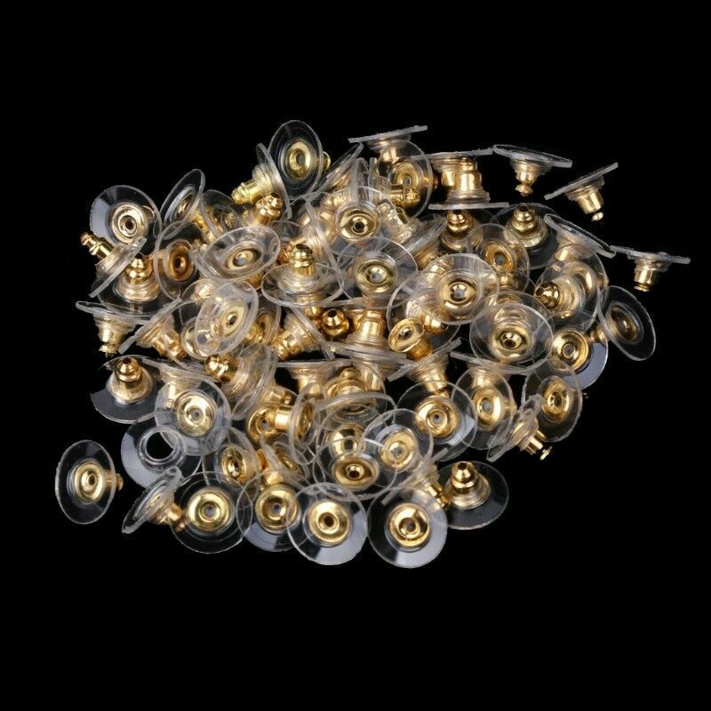100pcs Hypoallergenic Earring Backs for Heavy Earrings Stoppers Plastic Disc