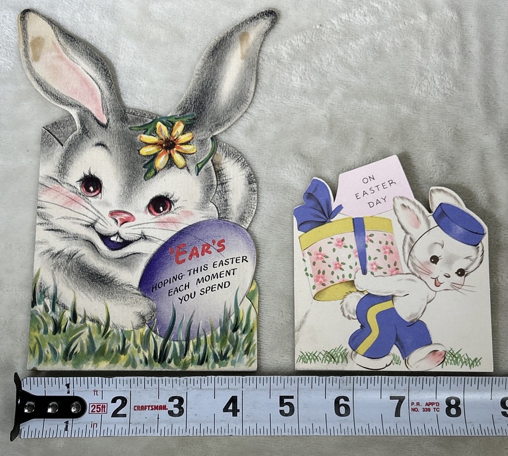 Vintage Easter Cards 1947 Hallmark Stanley Bunny