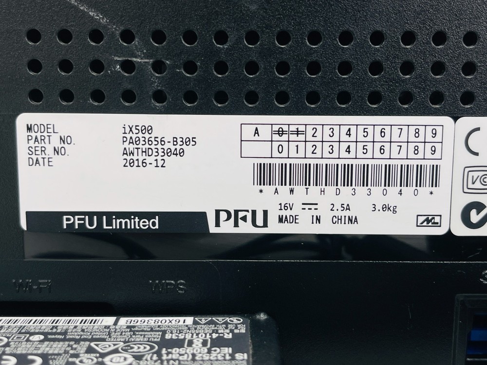 USED - Fujitsu ScanSnap iX500 Color Duplex Pass-Through Wireless Scanner