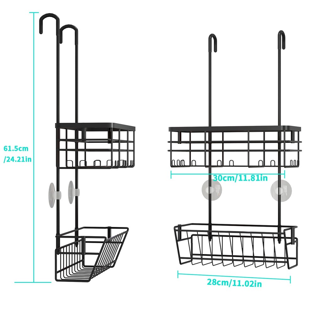 HapiRm Hanging Shower Caddy Organizer No Drilling Rustproof Waterproof Stainless