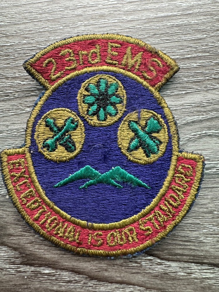 Vintage USAF 23rd EMS Equipment Maintenance Squadron Patch