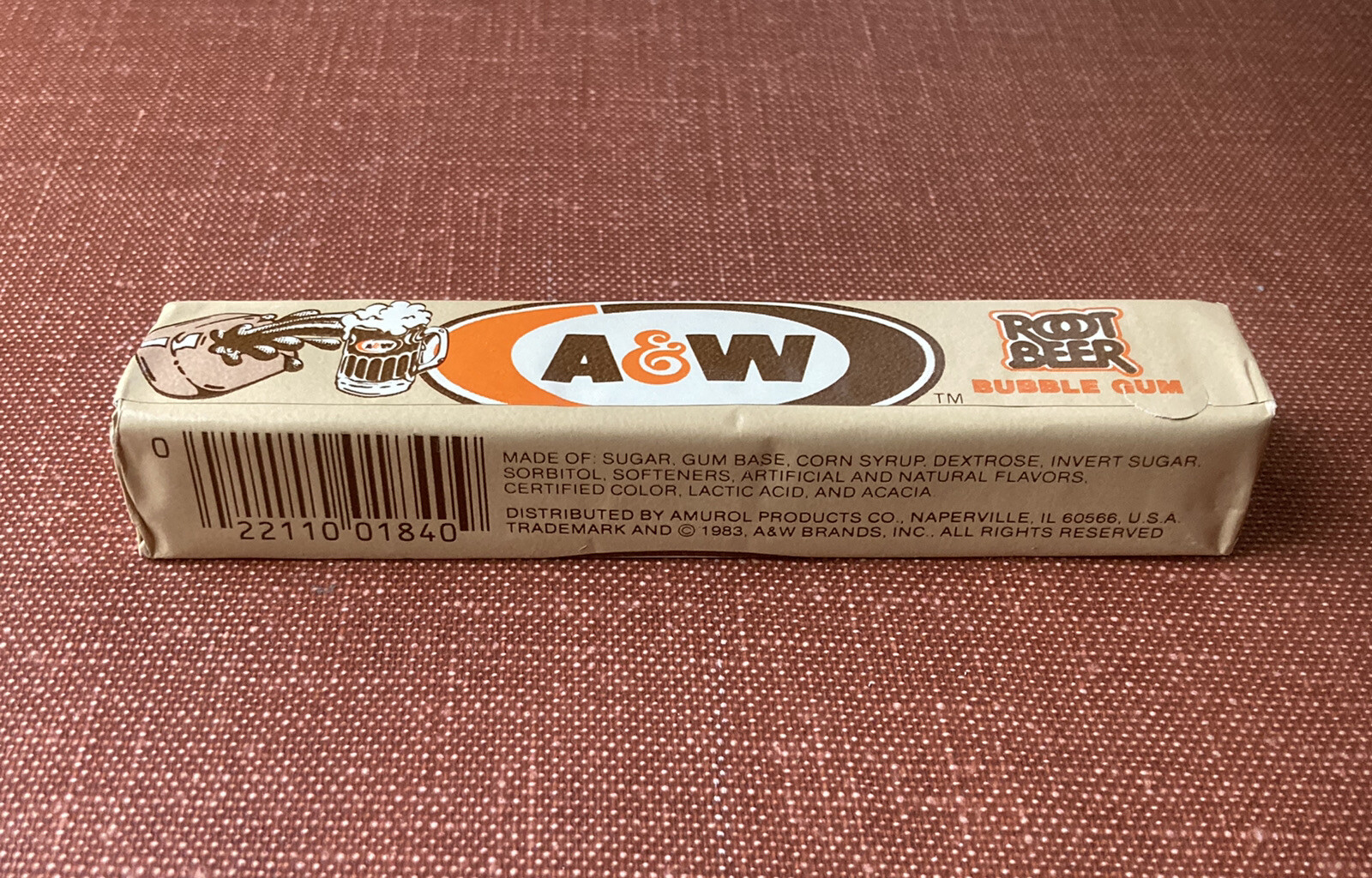 UNOPENED! Vtg 1983 A&W Root Beer Giant Liquid Center Bubble Gum Pack 80s RARE!