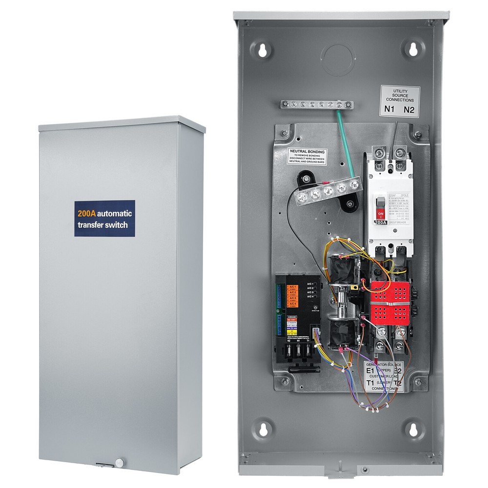200 Amp Single Phase Automatic Transfer Switch, Replace for Generac RXSW200A3