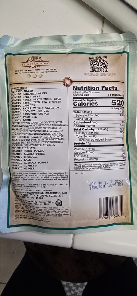 Nourish Functional Formularies Peptide Formula 24 pouches per box