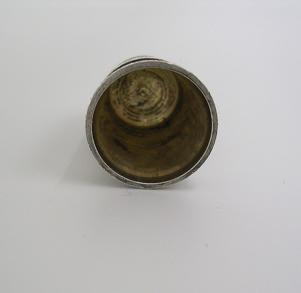 Waite, Thresher Co ~ Antique Sterling Silver Thimble Double Wave/ Scroll~ Size 7