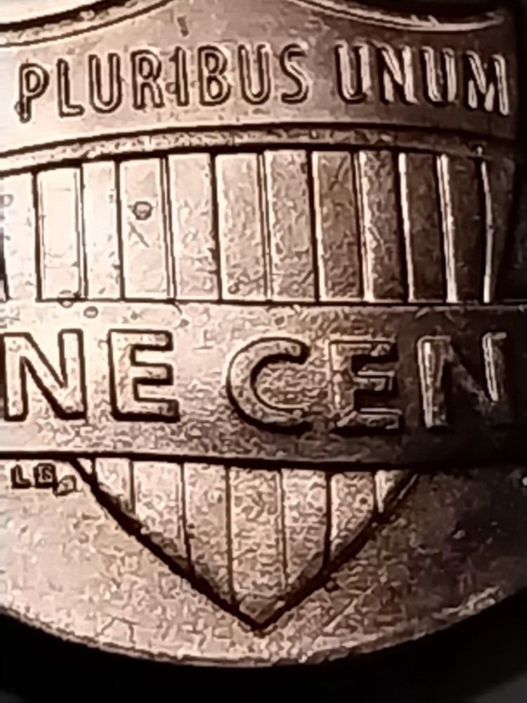 2022 P Error Cent. Obv. Die Crack on Forehead. Rev. Die Chips and Crack.